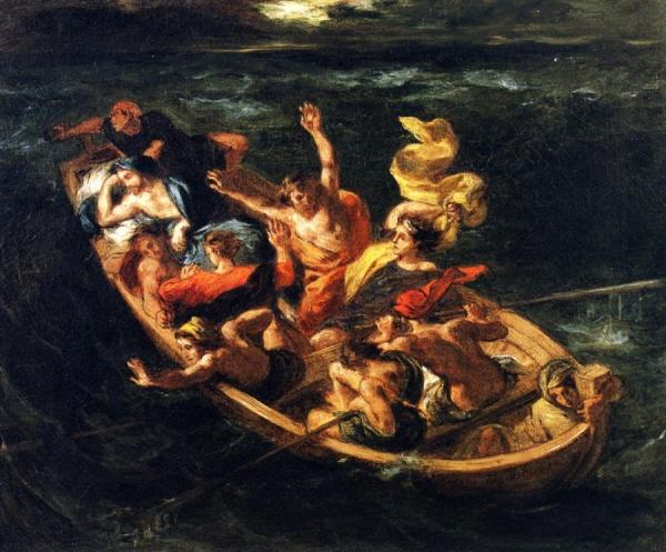 Christ On The Sea Of Galilee by Eugène Delacroix