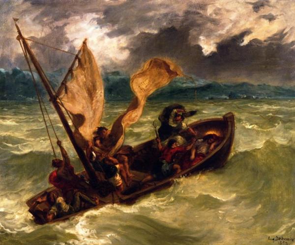 Christ On The Sea Of Galilee by Eugène Delacroix