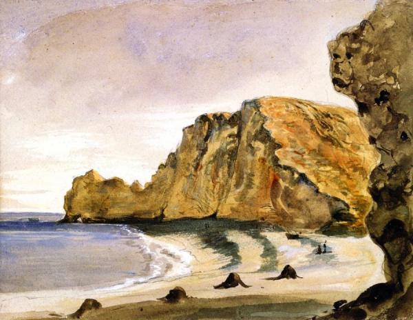 Cliffs At Étretat by Eugène Delacroix