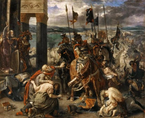 Entry Of The Crusaders Into Constantinople by Eugène Delacroix