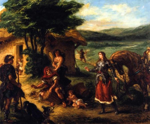 Erminia And The Shepherds by Eugène Delacroix