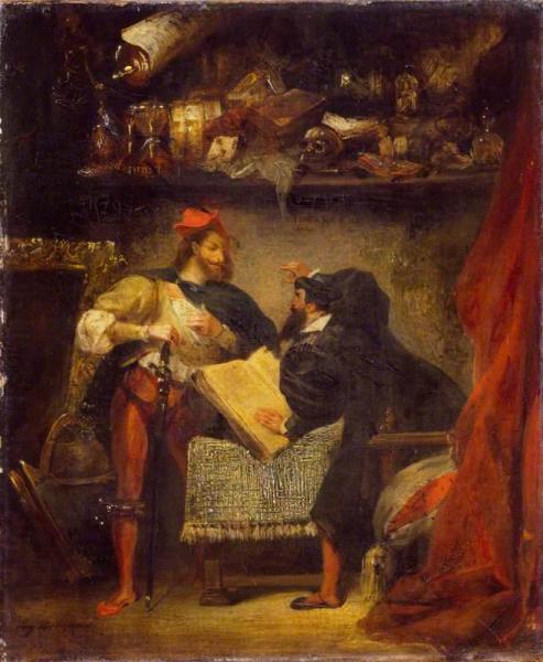 Faust And Mephistopheles by Eugène Delacroix
