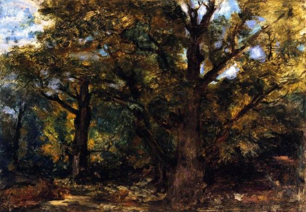 Forest Scene Near Sénart by Eugène Delacroix Oil Painting Reproductions