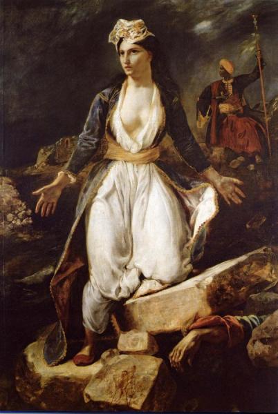 Greece On The Ruins Of Missolonghi by Eugène Delacroix