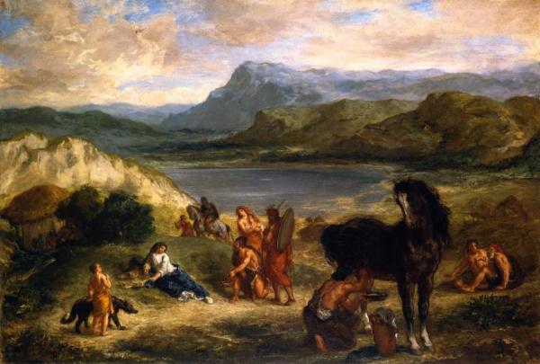 Ovid Among The Scythians by Eugène Delacroix