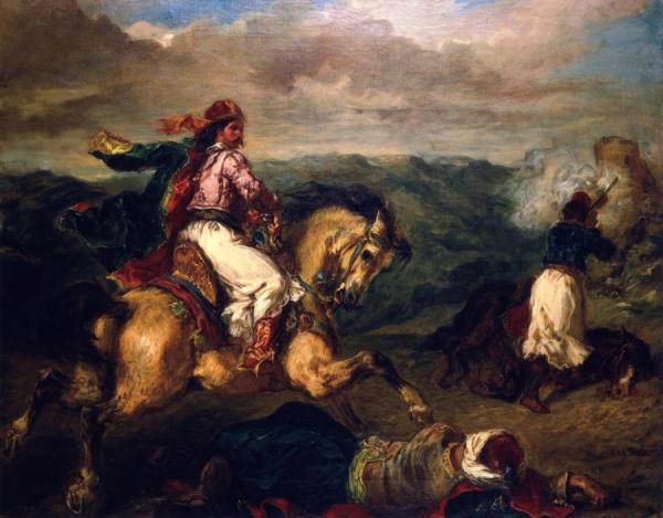 Scene From The War Between The Turks And Greeks by Eugène Delacroix