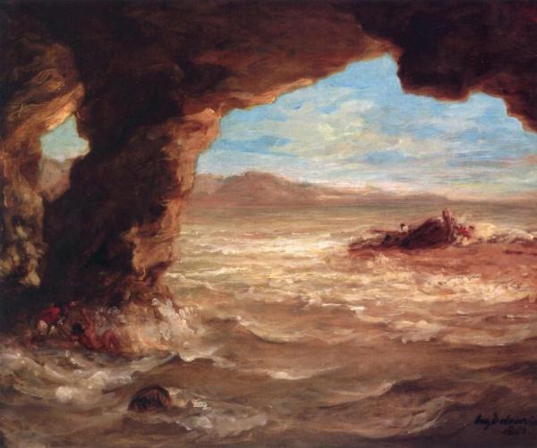 Shipwreck On The Coast by Eugène Delacroix