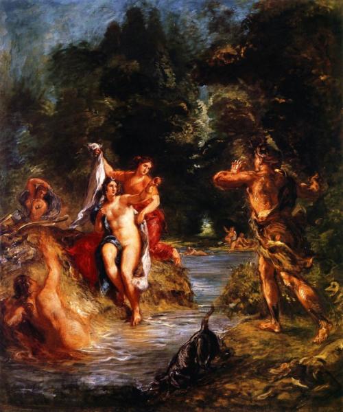 Summer - Diana And Actaeon by Eugène Delacroix