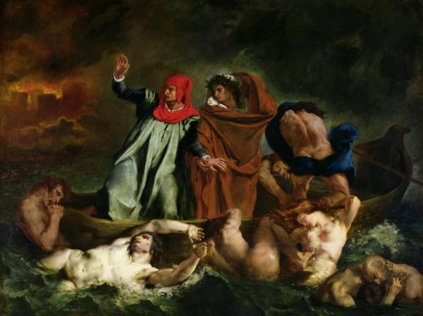 The Barque Of Dante by Eugène Delacroix