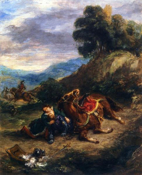 The Death Of Lara by Eugène Delacroix Oil Painting Reproductions