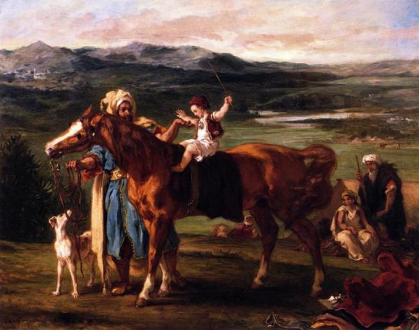 The Riding Lesson by Eugène Delacroix