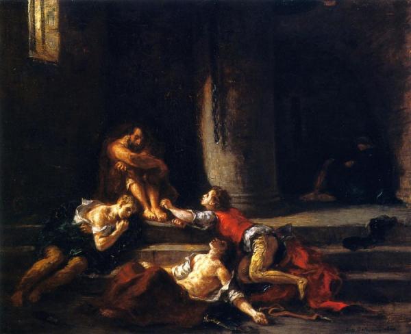 Ugolino And His Sons In The Tower by Eugène Delacroix