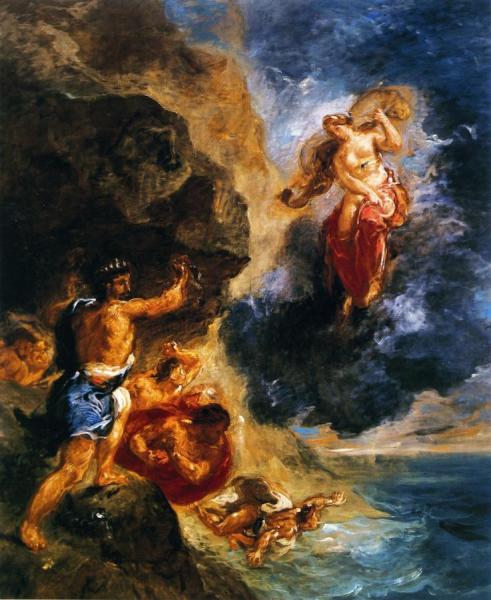Winter - Juno And Aeolus by Eugène Delacroix