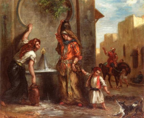 Women At Fountain by Eugène Delacroix