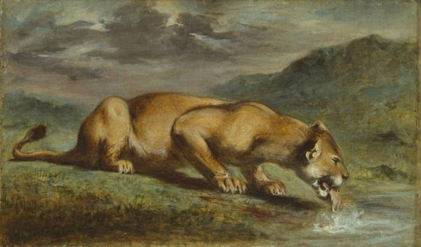 Wounded Lioness by Eugène Delacroix Oil Painting Reproductions