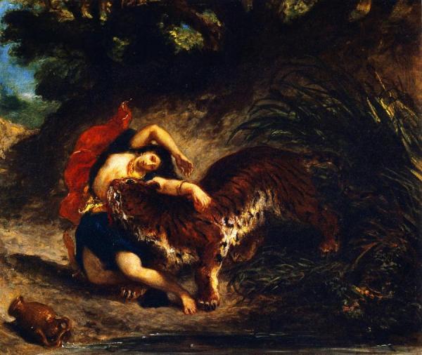 Eugène Delacroix Young Woman Attacked By A Tiger
