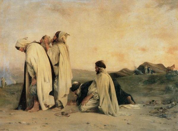 Arabes En Prière (arabs Praying) by Eugène Fromentin