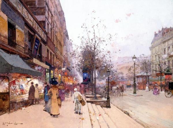 A View Of Paris by Eugene Galien-laloue