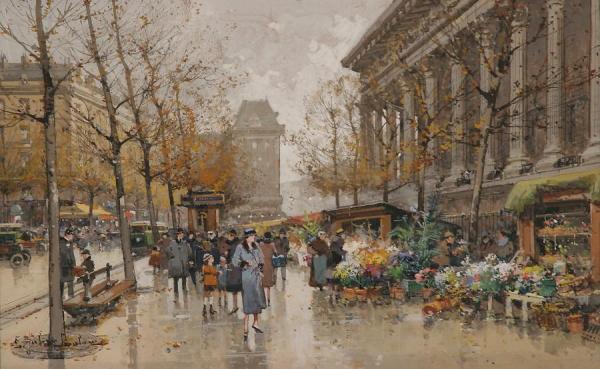 Flower Market by Eugene Galien-laloue