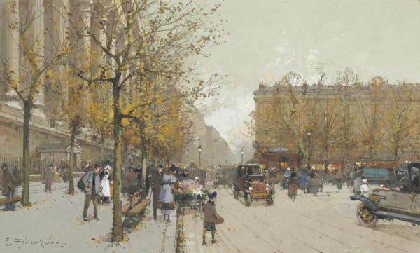 La Madeleine I by Eugene Galien-laloue