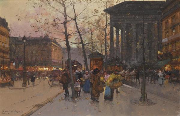 La Madeleine Ii by Eugene Galien-laloue