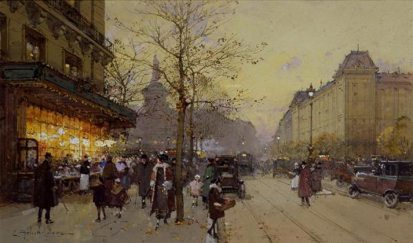 Place De La Republique by Eugene Galien-laloue