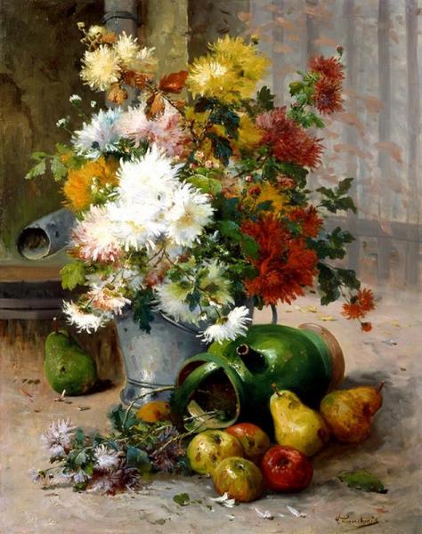 Grand Bouquet De Fleurs by Eugene Henri Cauchois