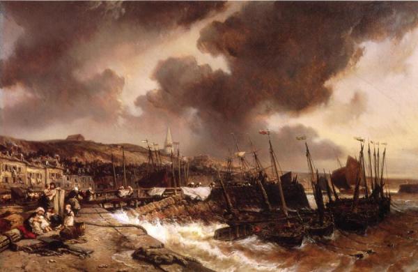 Fishing Village by Eugene Isabey