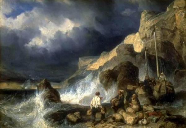 Smugglers Embarking With Goods by Eugene Isabey