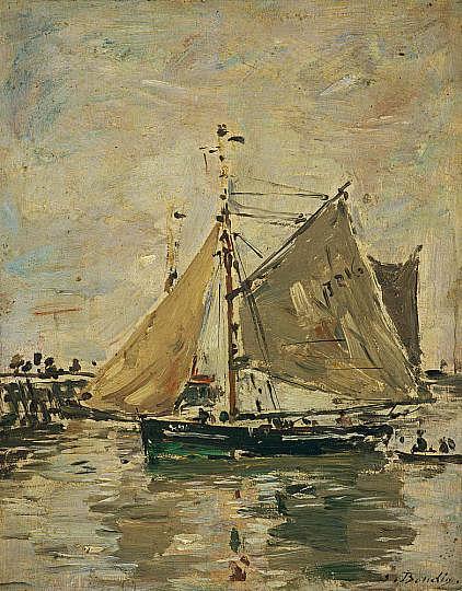 A Fishing Boat, Trouville by Eugène-louis Boudin