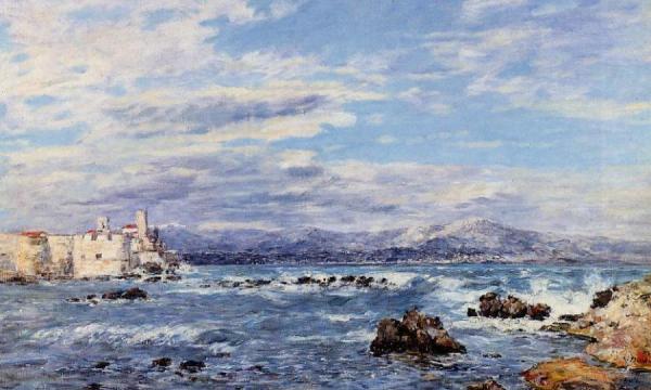 A Gusty Northwest Wind At Antibes by Eugène-louis Boudin