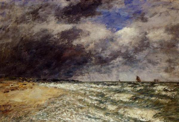 A Squall From Northwest by Eugène-louis Boudin
