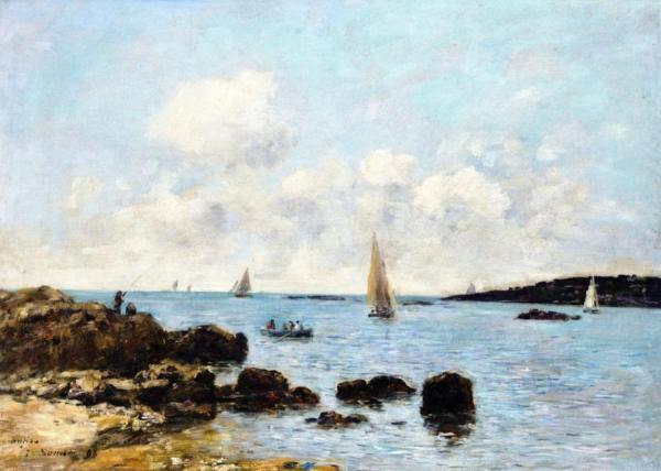 Antibes, Les Rochers De L'ilette by Eugène-louis Boudin