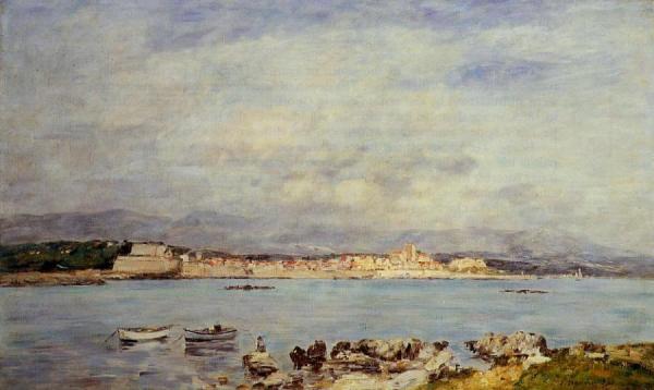 Antibes, Vue Pris De La Salis by Eugène-louis Boudin