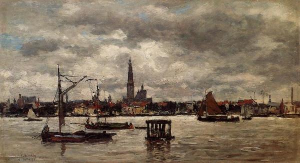 Antwerp, The Scheldt by Eugène-louis Boudin