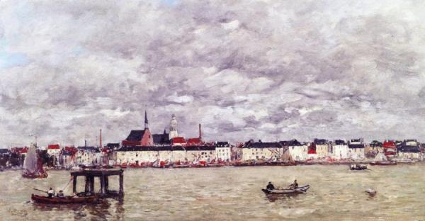 Antwerp, The Scheldt And The Quays by Eugène-louis Boudin