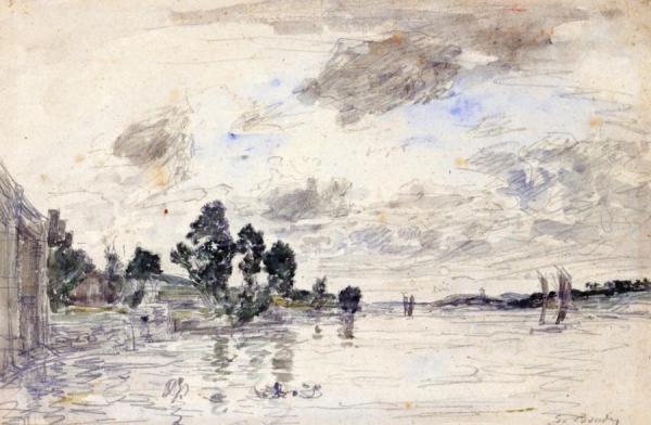 Banks Of The Seine by Eugène-louis Boudin