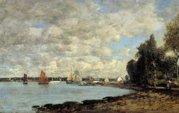 Bay Of Plougastel by Eugène-louis Boudin