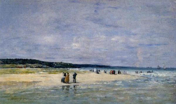 Beach Near Trouville by Eugène-louis Boudin
