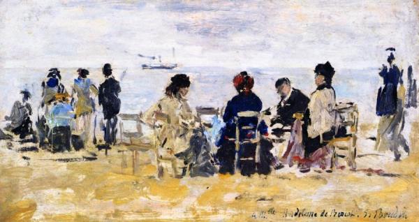 Beach Scene by Eugène-louis Boudin