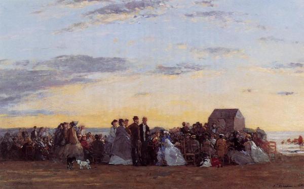 Beach Scene by Eugène-louis Boudin