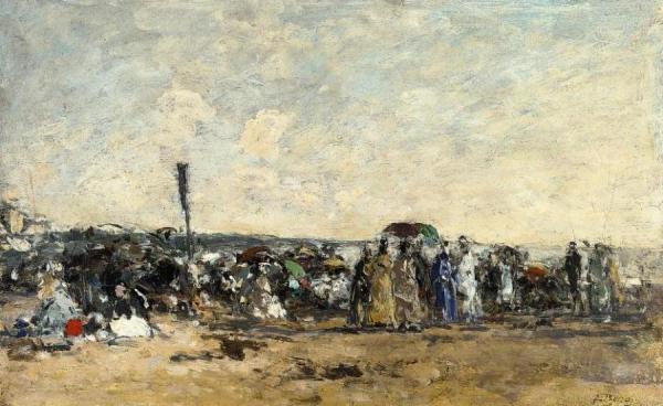 Beach Scene by Eugène-louis Boudin