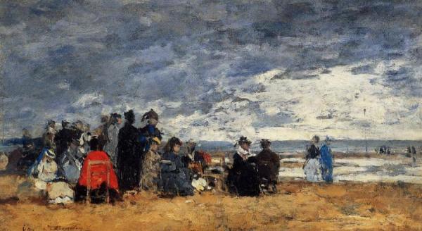 Beach Scene by Eugène-louis Boudin