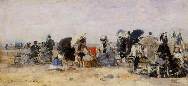 Beach Scene by Eugène-louis Boudin