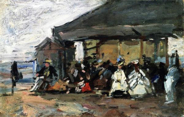Beach Scene by Eugène-louis Boudin