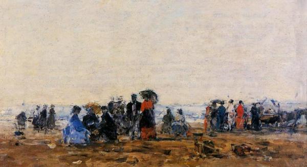 Beach Scene by Eugène-louis Boudin