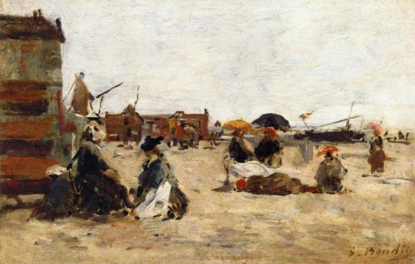 Beach Scene by Eugène-louis Boudin