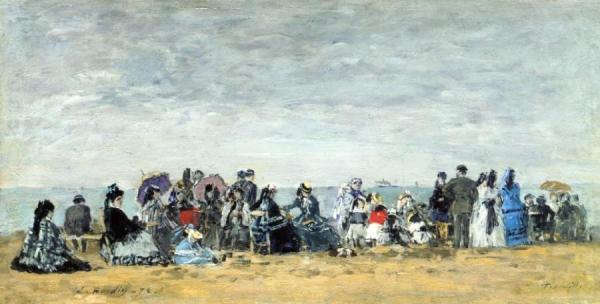 Eugène-louis Boudin Beach Scene At Trouville