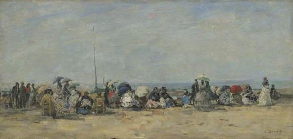 Beach Scene, Trouville by Eugène-louis Boudin