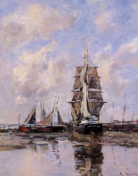 Beached Boats by Eugène-louis Boudin